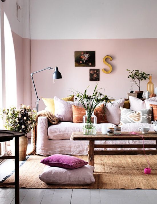 Roze interieur 