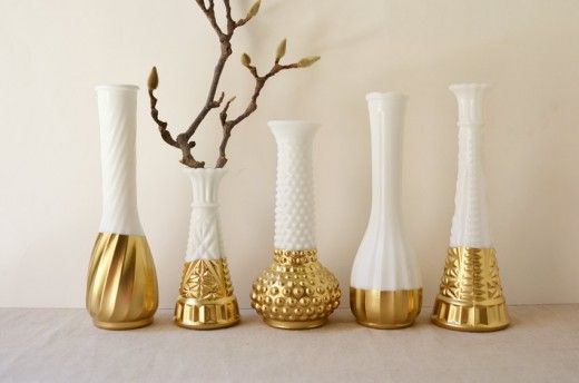 goud-dip-kerstmis-vaasjes