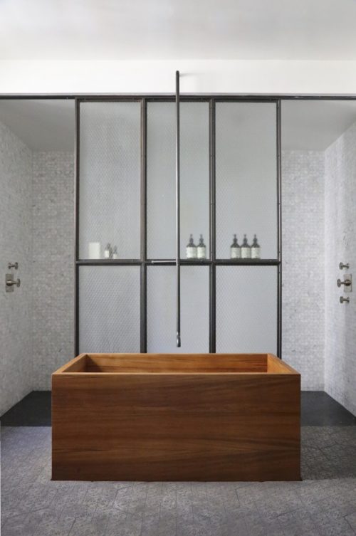 badkamer ideeën houten bad