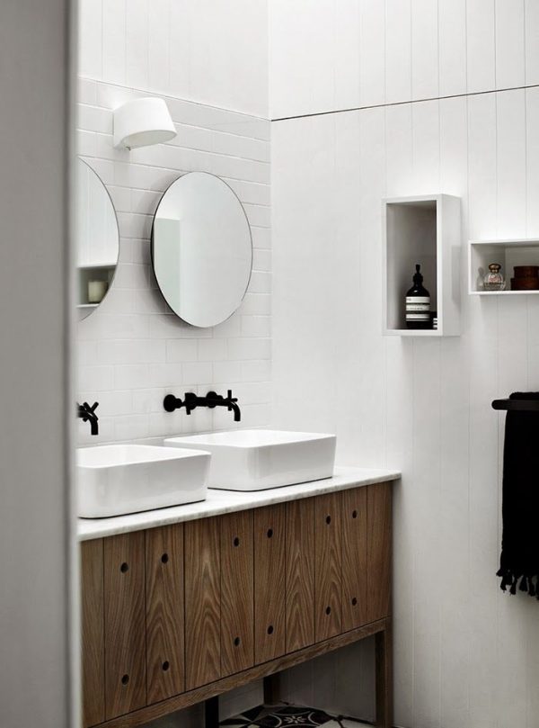 badkamer ideeën twee spiegels