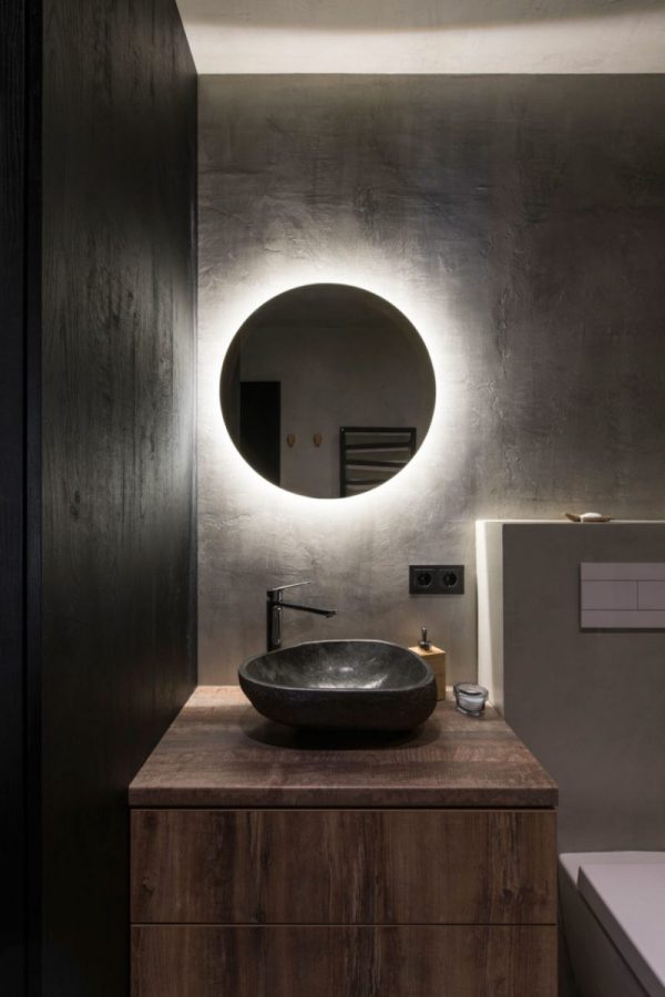 badkamer ideeën verlichting achter spiegel