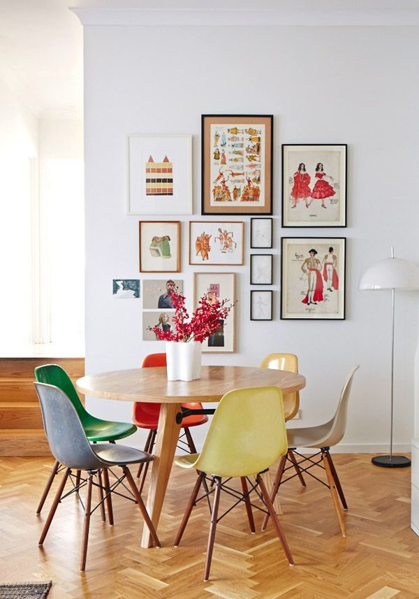 gekleurde eetkamer stoelen keuken