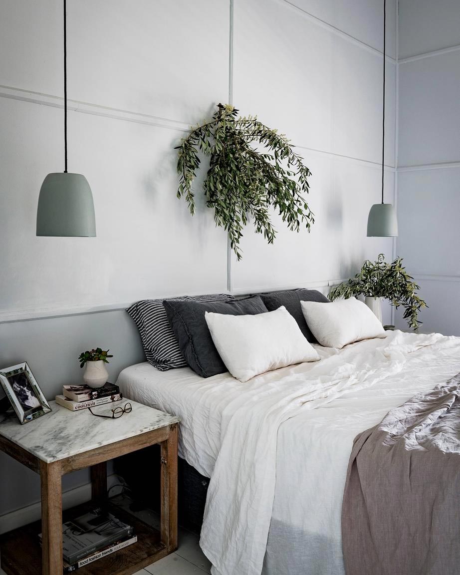 groen in slaapkamer hanglamp