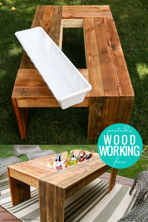 houten salontafel tuin maken