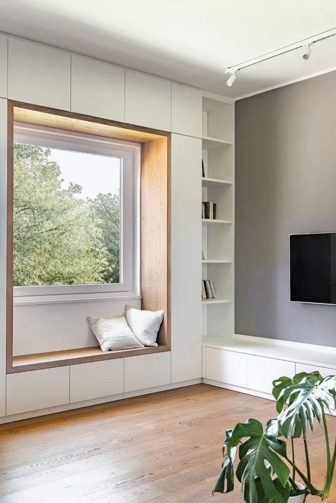 kastombouw raam bank woonkamer
