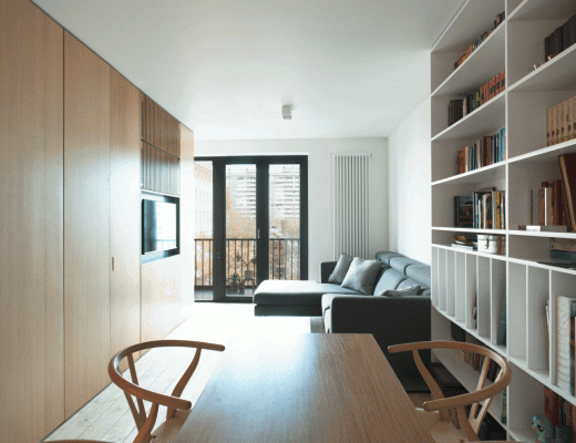 klein appartement hout