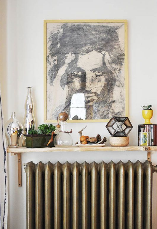 Plankje boven radiator Plankje boven radiator