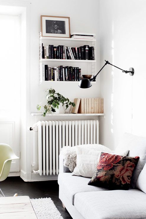 Plankje boven radiator Plankje boven radiator