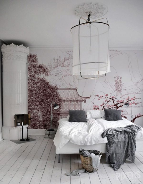 romantisch scandinavisch slaapkamer