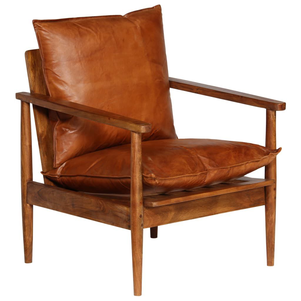 vidaxl bruine leren fauteuil vidaxl bruine leren fauteuil